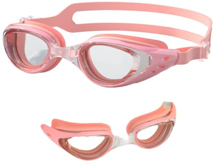 Lunettes de natation – Lunettes de natation à vision claire pour adultes, anti-buée, lunettes de natation avec tuba | Lunettes de plongée pour homme, femme, adolescent, plage