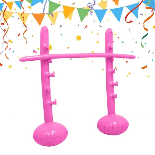 Bâton gonflable Limbo – Système de jeu rebondissant réglable, équipement de célébration en PVC léger, défi de loisirs en famille, attraction de jardin colorée | Divertissement actif pour les vacances,