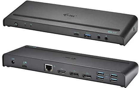 i-tec USB-C/USB 3.0 3x 4K Docking Station Universale 2x Display Port 1x HDMI 1x LAN 5x USB 3.0 1x USB-C 1x Audio Dentro/Fuori Power Delivery per Windows MacOS Thunderbolt 3 Compatibile