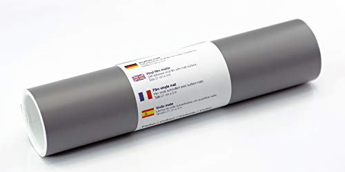 Selbstklebende Wandtattoo-/ Plotterfolie Vinylfolie matt 21 cm x 3 m, Farbe:304 Grau