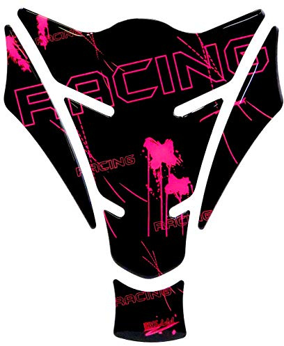 Bike Label 502591 – Protection de peinture autocollante pour réservoir de moto Rose fluo