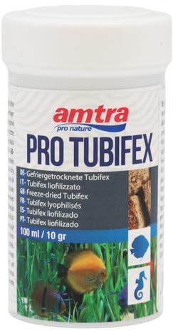 Amtra Pro Tubifex - Alimentación De Tubifex Sp. Cubos Liofilizados, 100% Puros, Para Peces De Agua Dulce Y Salada, 100 Ml