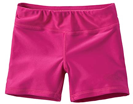 UV SKINZ Active Swim Shorts with UPF 50+ Sun Protection Girls Swimsuit Bottoms, Hot Pink - 6