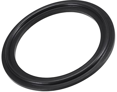 sourcing map Fluorine Rubber Gasket Flange O-Ring for 2 Inch Vacuum Clamp Black Pack of 5