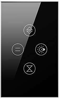 Timer Switch Persiane Avvolgibili Interruttore della luce della tenda del tapparelle del rullo wifi per il lavoro elettrico delle tende motorizzato Interruttore Tapparelle Wifi ( Color : 2 BLACK )