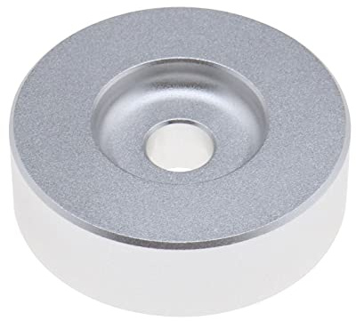 YINETTECH 45 RPM Adapter Insert for 7 Inch Vinyl Record Player Turntables Adapter Replacement Dome Adapter Easy Install Turntables Accessories Aluminum Silver
