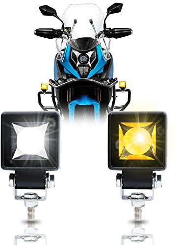 Faros Auxiliares de Moto, 54W 6000K Motocicleta Luces de Niebla LED, Focos Faros Delanteras de moto Compatible con Jeep Wrangler R1200GS ATV UTV Off Road Camiones Buggy, IP68 a prueba de agua