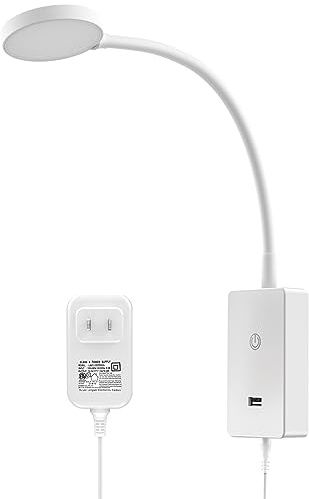 PRINCEWAY Touch Dimmable LED Bedside Wall Mounted Reading Lamp for Bedroom Nightstand, 4 Brightness Levels (100%- 70%- 35%- 15%), 120° Wide Angle Neutral White Lighting, with 5V2A USB Output Port