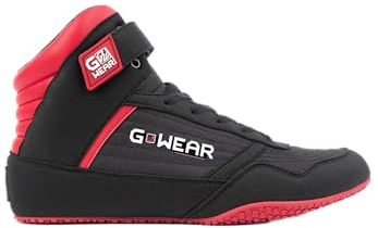 Gorilla Wear Unisex Gwear Classic High Tops Sneaker, Black red, 10.5 UK