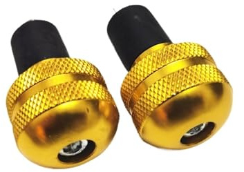 Dowrap 7/8''22mm Motorrad Griff Bar Ends Griffe CNC Metall Lenker Gegengewicht Stecker Slider Motor Bike Griffe Zubehör (Color : Gold)