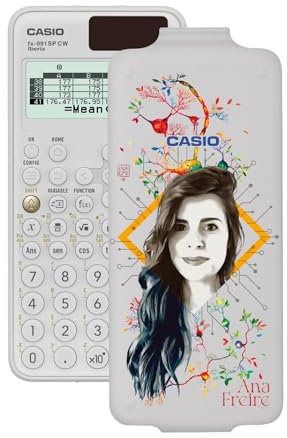 Casio FX-991SP CW, Scientific Calculator with Ana Freire illustrated by Lula Goce, Recommended for Spanish and Portuguese Curriculum, 5 Languages, 560+ Functions, Solar, White