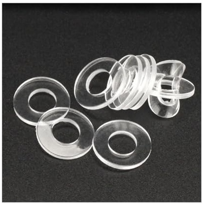 50/100/200 Stück weiches Kunststoff-PVC, transparent, isolierend, glatt, Dichtungsring, Abstandshalter, flache Unterlegscheibe M1,2 M1,4 M1,7 M1,8 M2 M2,5 M3 M4 M5 M6~ M12 (Color : Soft, Size : M1.2