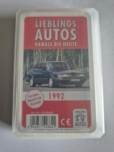 Lieblings Autos Auto Quartett 1992 Baujahr Geburtsjahr 34. Geburtstag Geschenk Spielkarten Neu
