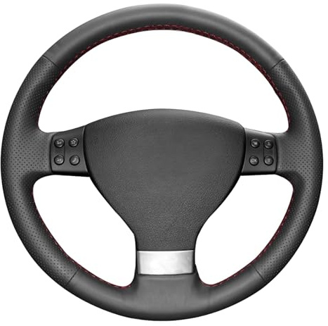 MEWANT Passgenauer Lenkradbezug zum Nähen für Golf 5 V | Golf 5(V) 2003-09/Golf Plus 2004-09/Polo 2007-09/Jetta 2005-09/Passat 2005-09/Passat Variant 2005-10/Tiguan/Touran/Caddy/EOS