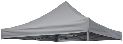 Rinling Ersatz-Baldachin, 3 x 3 m, Pop-Up-Überdachung, gerades Bein, Zeltabdeckung für Außenbereich, Garten, Terrasse, Pavillon, nur Obertuch (grau)