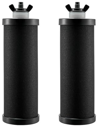 VEVOR Filtres à Eau de Rechange Lot de 2, Purificateur d’Eau Compatible avec la Plupart des Marques, pour Système de Filtration d'Eau par Gravité, 2 Filtres à Charbon Actif, Domicile, Camping