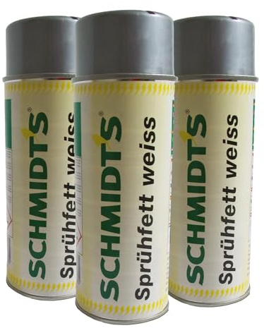 3 x siwitec by Schmidt's Sprühfett Weiß 400ml, VOC=74%, Schmierfett, Multifunktionsspray, Allzweckfett, Schmieröl, Haftschmierfett, Hochleistungs-Sprühfett, Kriechöl Spray, Schmierfett Spray