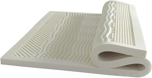 Generisch Topper aus Naturlatex, Matratzenauflage aus Bio-Latex, weiche Massagematratze – mittlere Festigkeit, 2/3/4 Zoll Dicke Latexmatratze mit Bio-Bezug (5 cm, 120 x 200 cm (47 x 79 Zoll))