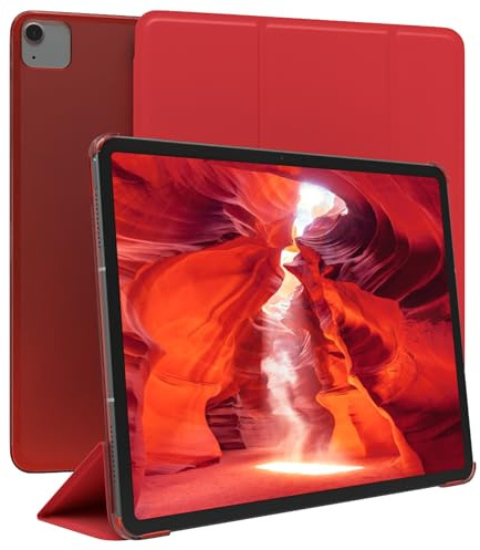 EAZY CASE - Skyddshölje för Apple iPad Air 13 M3 (2025) Smart Cover Tablet Smartcase med ställfunktion Flip ståfunktion Sleep Wake Up Syntetiskt läder Röd