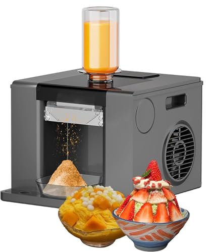 60 Kg/24h Eiscrusher für Den Haushalt, Elektrischer Eisrasierer mit Automatischer Reinigungsfunktion für Partys, Bars und Restaurants,Black