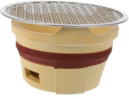 ibasenice Braciere Barbecue Portatile in Terracotta e Fornello Per Cucina Esterna Leggera e Resistente Completo Per Barbecue Da Campeggio e Picnic All Aperto