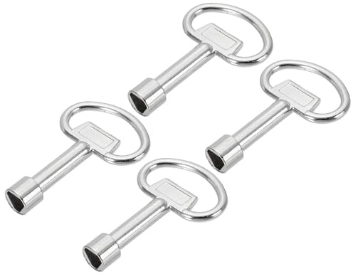 PATIKIL Triangle Spanner Key, 4 Pack 3x1.8 Triangular Utility Socket Panel Keys Cabinet Spanner Key Locks for Elevator Electric Gas Water Meter Box