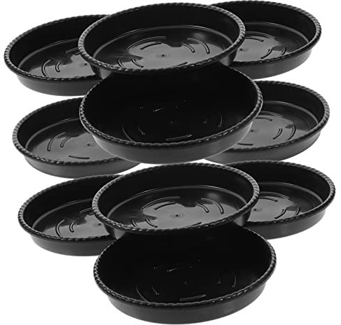TOYANDONA 10pièces Saucisses De Plantes Plastique Plateaux Ronds pour Pots De Drainage Résistants Idéaux pour Plantes Intérieur Et Extérieur