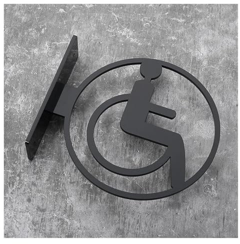 QWWQYDY Segnali per Toilette Targa for WC Segnaletica for bagni Maschili e Femminili Segnaletica for WC for Hotel Promemoria for bagni Laterali Segnaletica for bagni pubblici(4)