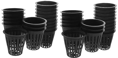 UKCOCO 2 Set Piantare Il Vaso Del Cesto Cestini Per Piantare Idroponici Cestini Per Piantare Giardinaggio Cesto Idroponico Vasi Da Vivaio Contenitore Idroponico Plastica Nero 50 Pezzi * 2
