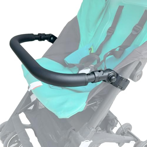 Feliliber Accesorios para cochecito de bebé, barra de parachoques para cochecitos gb Pockit+ / Cybex Libelle, reposabrazos ajustable de piel sintética (tamaño pequeño)