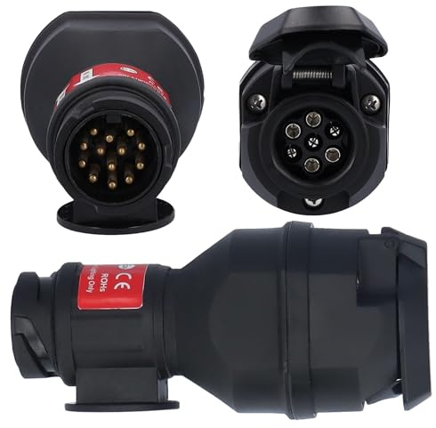 SAMETRUCK Spannungswandler Adapter 13pol LKW 24V -> 12V 7pol Anhänger Spannungsreduzierer