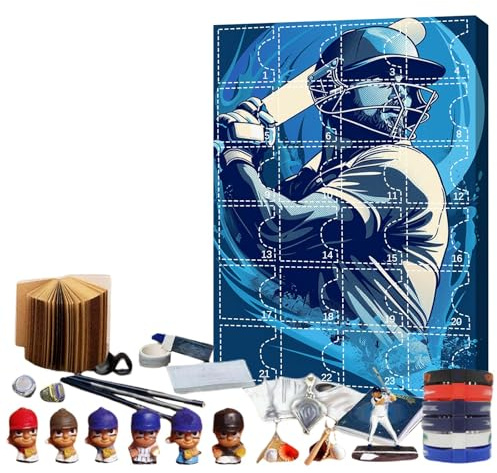 Baseball Adventskalender 2025, Jungen Adventskalender Sport, Adventskalender für Teen Jungen, 24 Tage Baseball Set für Baseballs Spieler Erwachsene Männer Teen Boys (Blau-2)