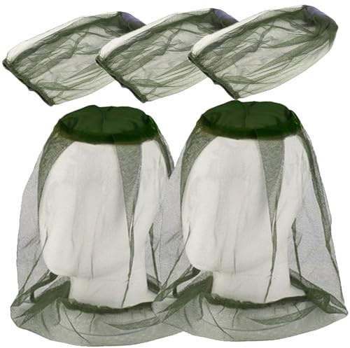 WOONEKY 5 Pezzi Cappello Apicoltore in Rete Resistente Cappello Leggero per Campeggio e Attività Outdoor Protezione Insetti e Punture