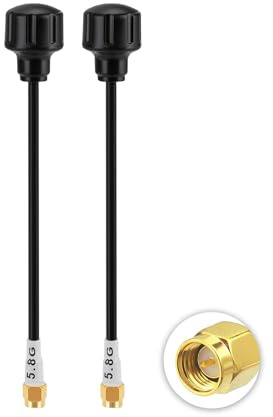 Eightwood Antena FPV de 5,8 GHz, 6 dBi de alta ganancia, antena WiFi SMA, conector RG141, cable para control remoto Drones FPV Racing Drone Fatshark Goggles