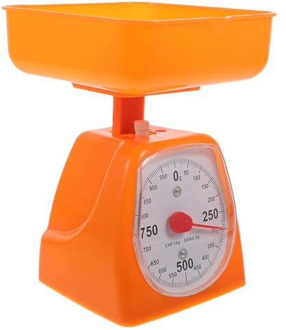 SILENRADAWN Bilancia da Cucina Meccanica a Quadrante Classico 1-2 Kg Bilancia Pesa-Porzioni Analogica Professionale Strumento per Pesatura di Precisione in Cucina e Colore Colore Casuale