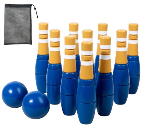 Bowlingspiel für Kinder – Outdoor-Mini-Set, Familienaktivität | Tragbares Bowling-Set für Kinder mit Netz-Aufbewahrungstasche, Karneval, Party, Spielen, Nacht, Indoor-Outdoor-Unterhaltung, Koordinatio