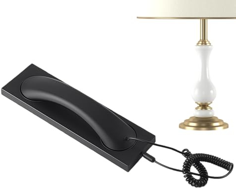Auricular de teléfono para teléfono celular, línea fija de mano tipo C, con micrófono, receptor de teléfono retro con cable, hogar, casa, escuela, aula, decoración, videoconferencia, hogar