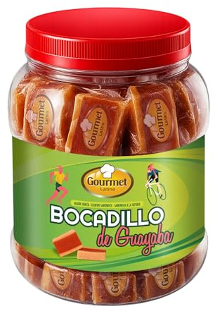 Gourmet Latino - Bombonera de 80 Bocadillos de Guayaba - Sabor Dulce | Valor Energético 23g Hc por Bocadillo - Alto Contenido en Vitamina C - Utilizado en Ciclismo - Sin Conservantes ni Aditivos