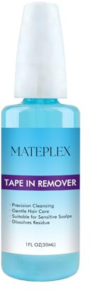 Mateplex Dissolvant de Bande Extensions Cheveux, Bouteille Bleue 30ml | Dissolvant de Colle de Perruque, Enlèvement Précis, Bouteille à Pointe