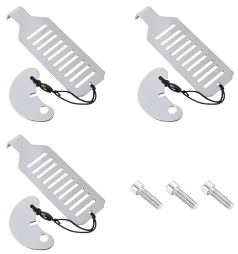 TRKETK 3 Piezas Cerraduras Portátiles Para Puertas con Tornillos Cerradura de Puerta de Privacidad de Seguridad Topes de Puerta de Acero Inoxidable para Viajar Hotel Hogar Apartamento