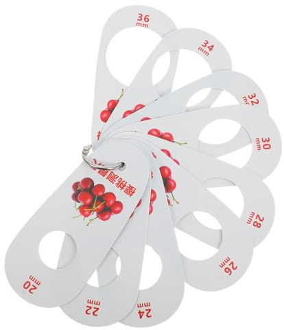 DOITOOL Calibrador Medición Cerezas Arándanos y Frutas para Regla de Tamaño Estándar en Plástico Precisa y Diseño Compacto para Clasificación