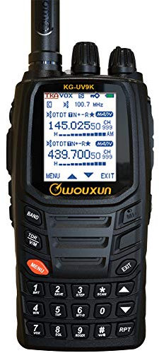 WOUXUN KG-UV9K Radio portátil con banda de aire recibe 8,33 K paso VHF UHF banda doble transmisión repetidor de banda siete bandas recepción