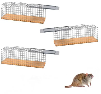 FINCA CASAREJO Trampa Ratas de Madera - Pack 2 Unidades - Reutilizable - Muy Segura - Incluye Hamelin, Atrayente Natural de Ratones y Ratas
