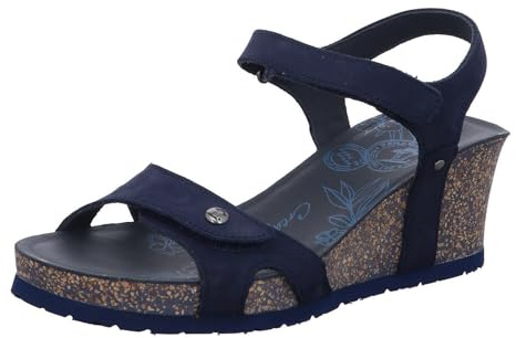 Panama Jack Damen Julia Basics Riemchensandalen, Blau (Marino B10), 40 EU
