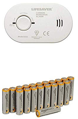 Life Saver Carbon Monoxide Alarm with Amazon Basics Batteries