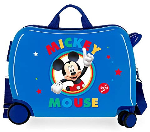 Disney Circle Mickey Valigia per bambini Azzurro 50x38x20 cms Rigida ABS Chiusura a combinazione numerica 34L 2,1Kgs 4 Ruote Bagaglio a mano