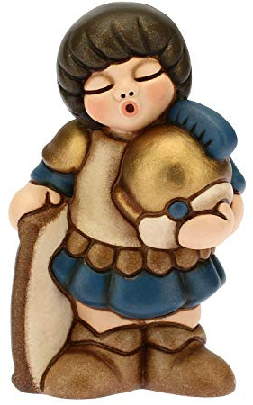 THUN - Soldato Variante Blu - Presepe Classico - Ceramica - 5x4x8 cm