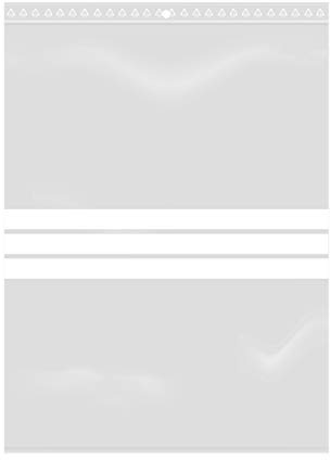 Lot de 100 Sachets à Fermeture Zip Refermable Transparent avec Bandes Blanches - Pour Produits Alimentaires, Bijoux, Accessoires…- (18 x 25 cm)
