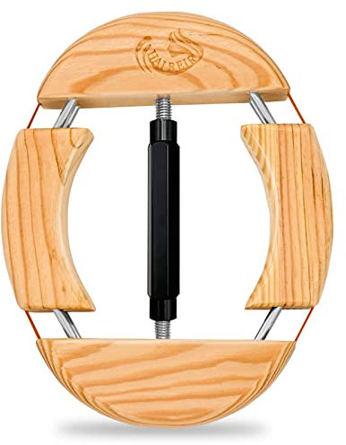 HAIBEIR 4-Way Wooden Hat Stretcher with Adjustable Turnbuckle for Hat Unisex Adults One Size Fits All from 7.08’’ to 9.6’', Black