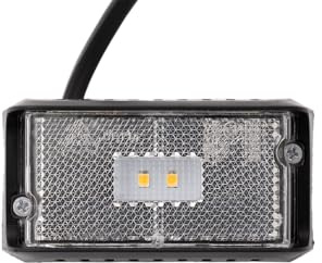 DOBPLAST DPT15 LED Begrenzungsleuchte weiß 12 24 V Positionslicht und Reflektor 0,5 m Flachkabel 85 x 45 x 27 mm E20 für Anhänger LKW Landmaschinen Transporter universell